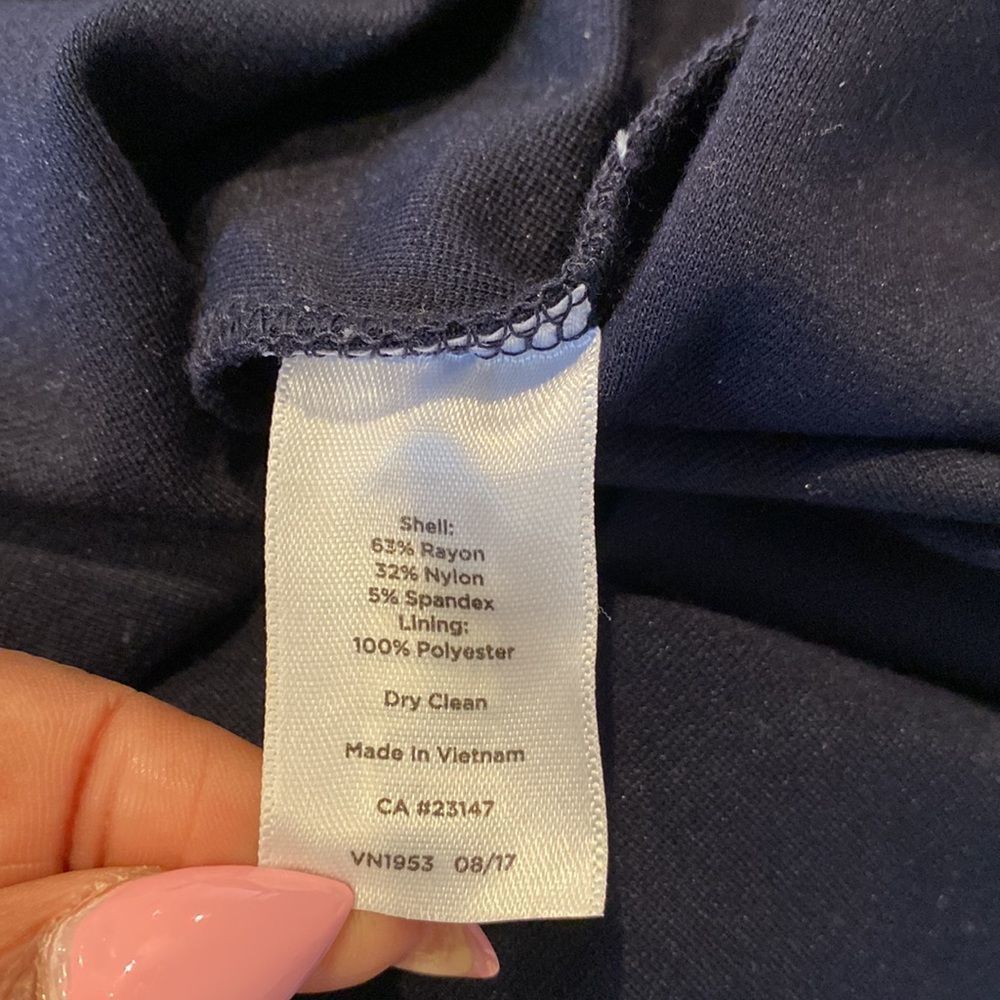 Talbots Scalloped Colorblock Ponte Shift Dress Si… - image 6